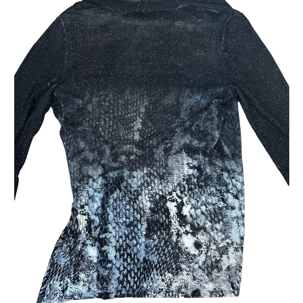Desigual Baku Sweater Black & White Silver Assymetrical Zip Size Large - Picture 8 of 13
